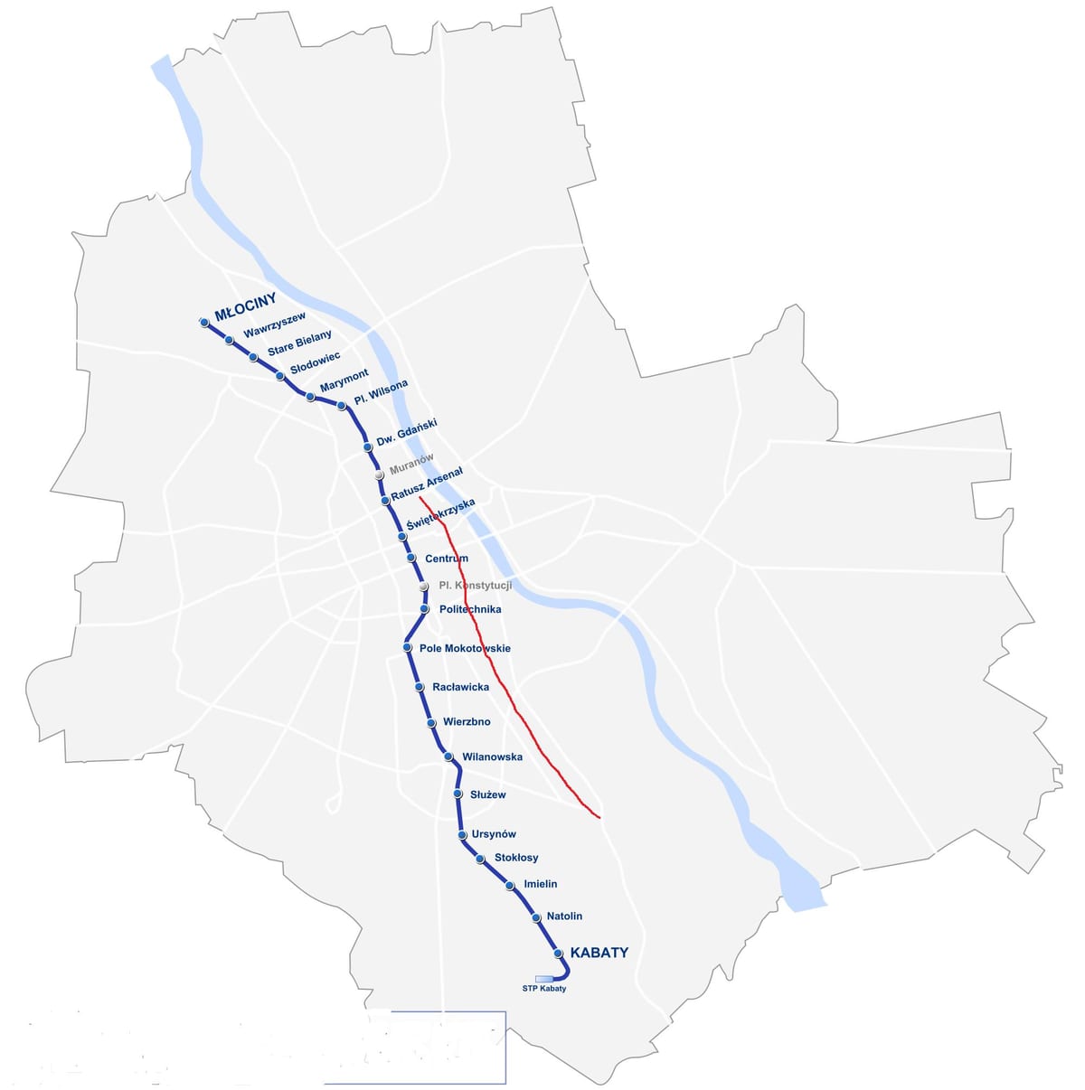 Карта на Варшава кралския маршрут 