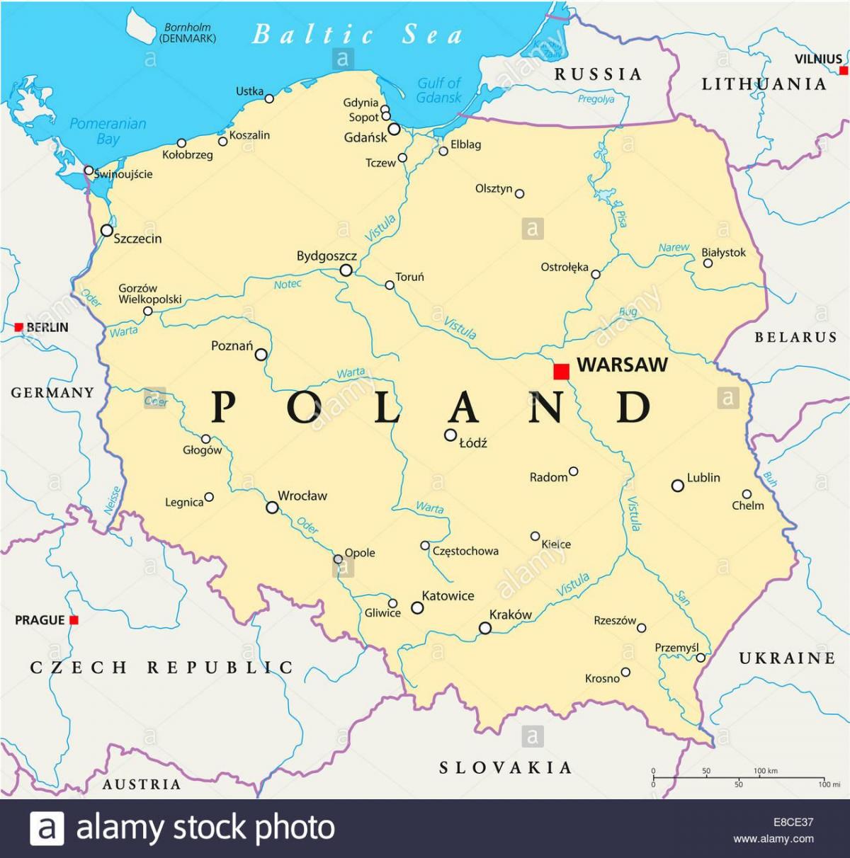 Варшава местоположение върху картата на света