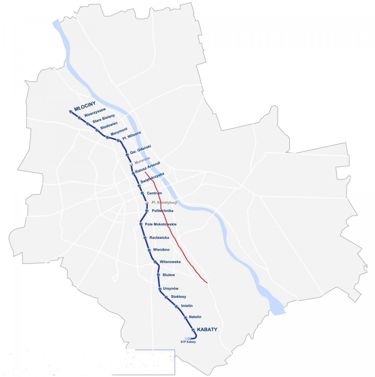 Карта на Варшава кралския маршрут 