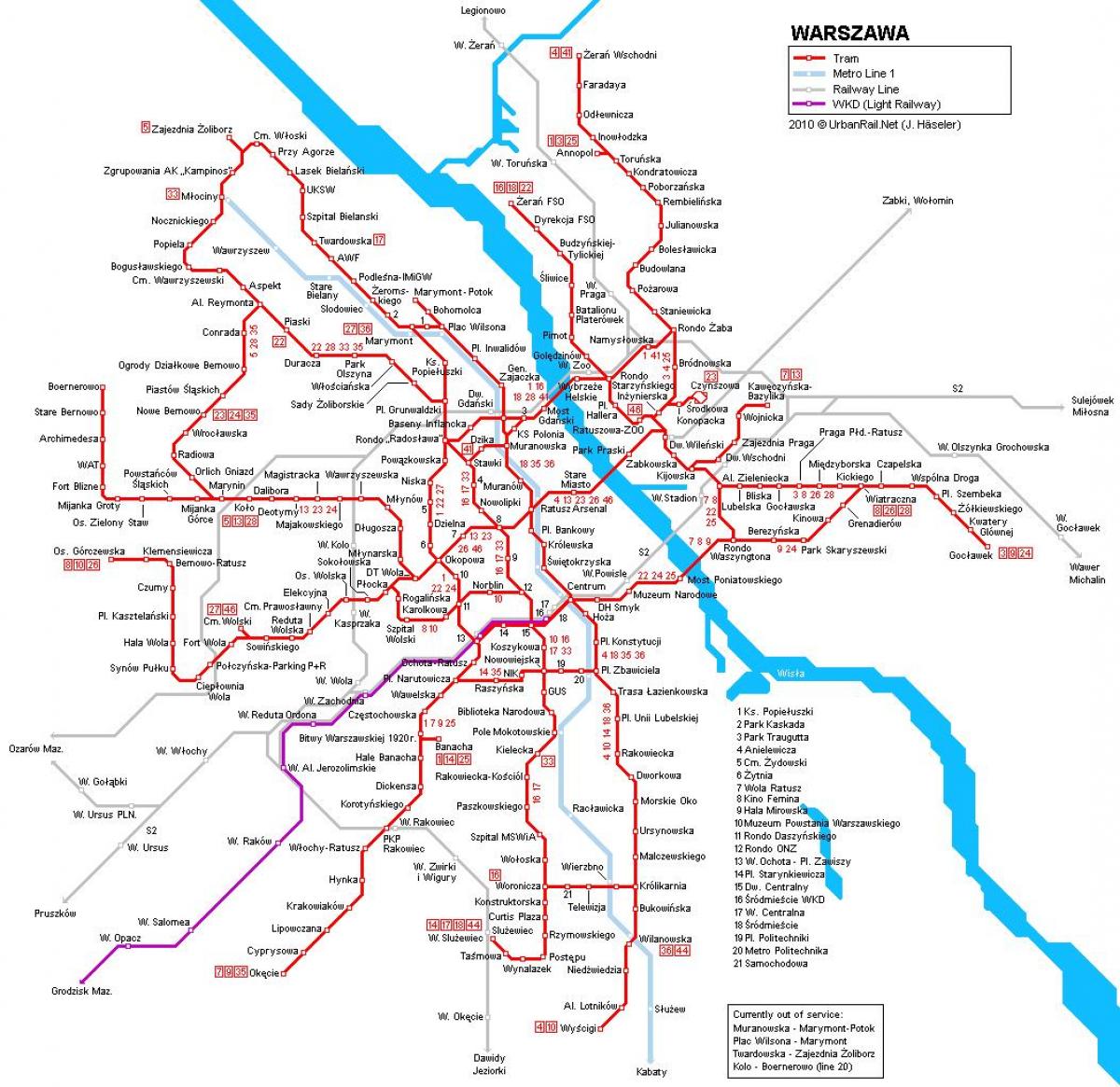 Варшава Жп картата