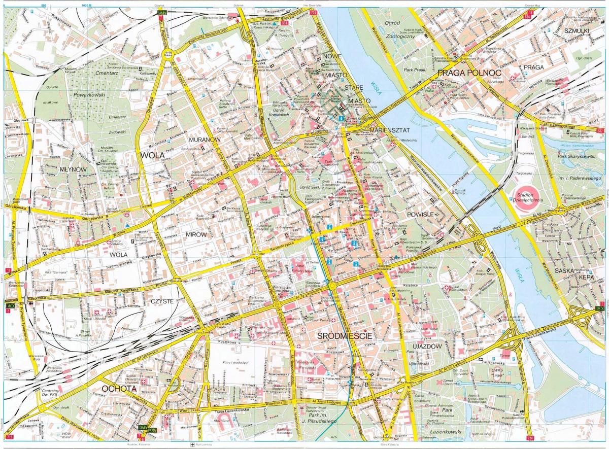 Варшава на картата