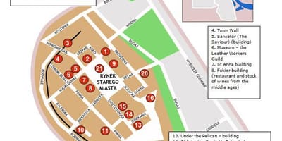 Варшава карта на стария град