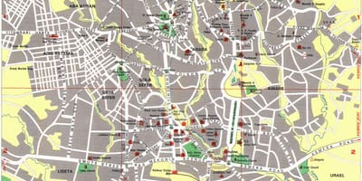 Карта на забележителностите на Варшава 