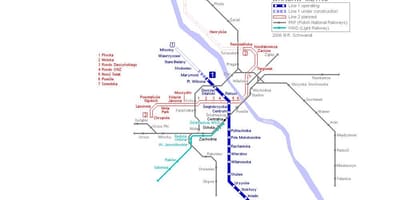 Варшава метро карта