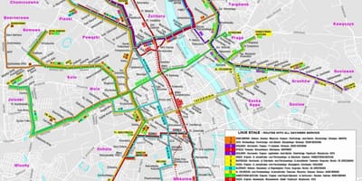 Карта на Варшава транзит 