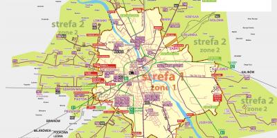 Карта на Варшава с автобус 