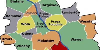 Карта на околностите на Варшава 