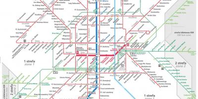 Варшава транспортна картата