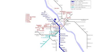Варшава метро карта