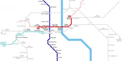 Карта на метрото във Варшава, Полша